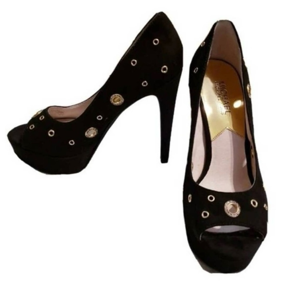 Michael Michael Kors Peep Toe Black Heels size 8